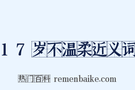 17岁不温柔近义词是什么意思的图片